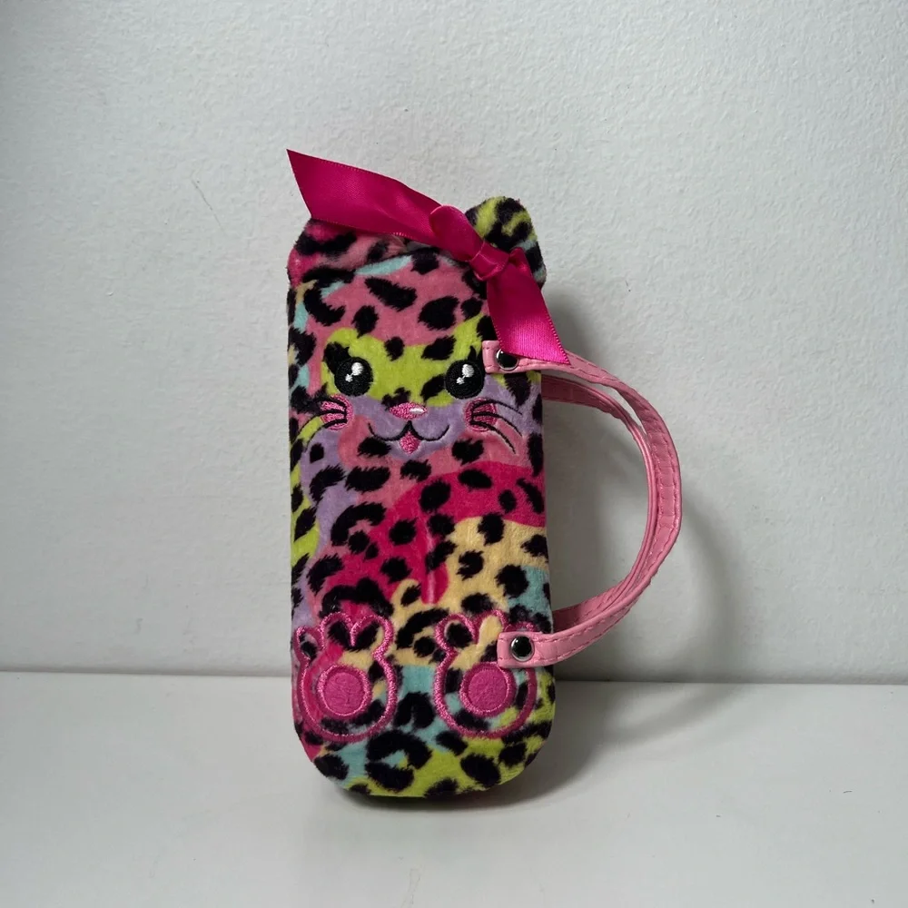 Claire's Club Kitty Cat Animal Cheetah Leopard Print Eye Glasses Sunglasses Case